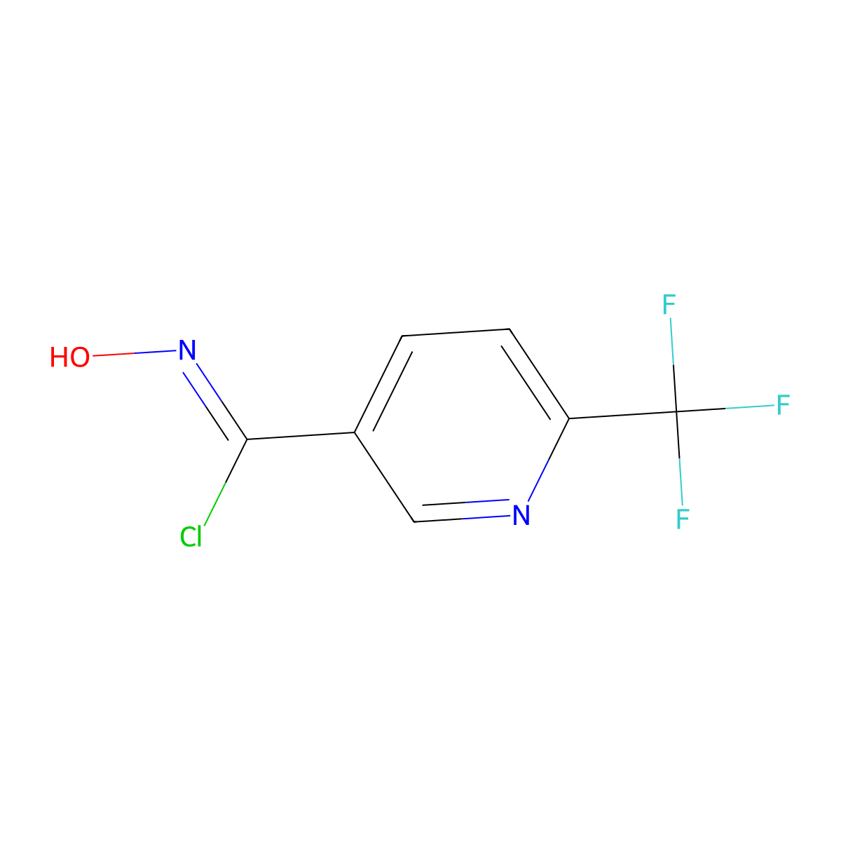 N-Hydroxy-6-trifluoromethyl-3-pyridinecarboximidoyl chloride molecular structure, CAS 1107610-82-1