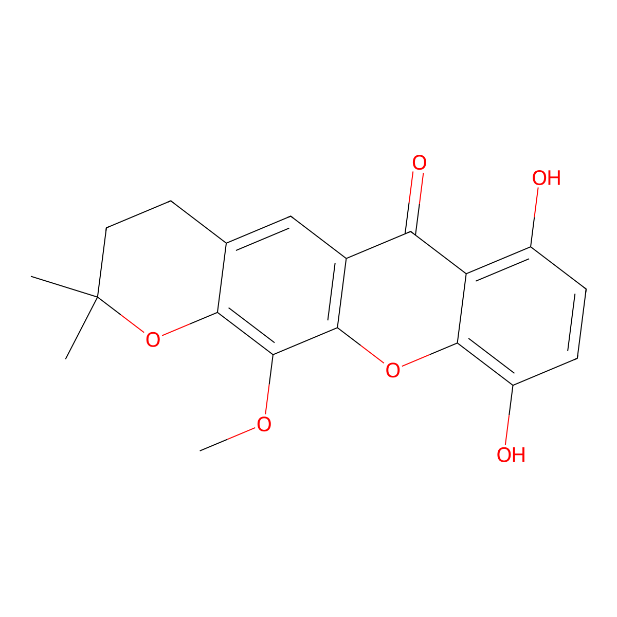 Garcinexanthone A molecular structure, CAS 1107620-67-6