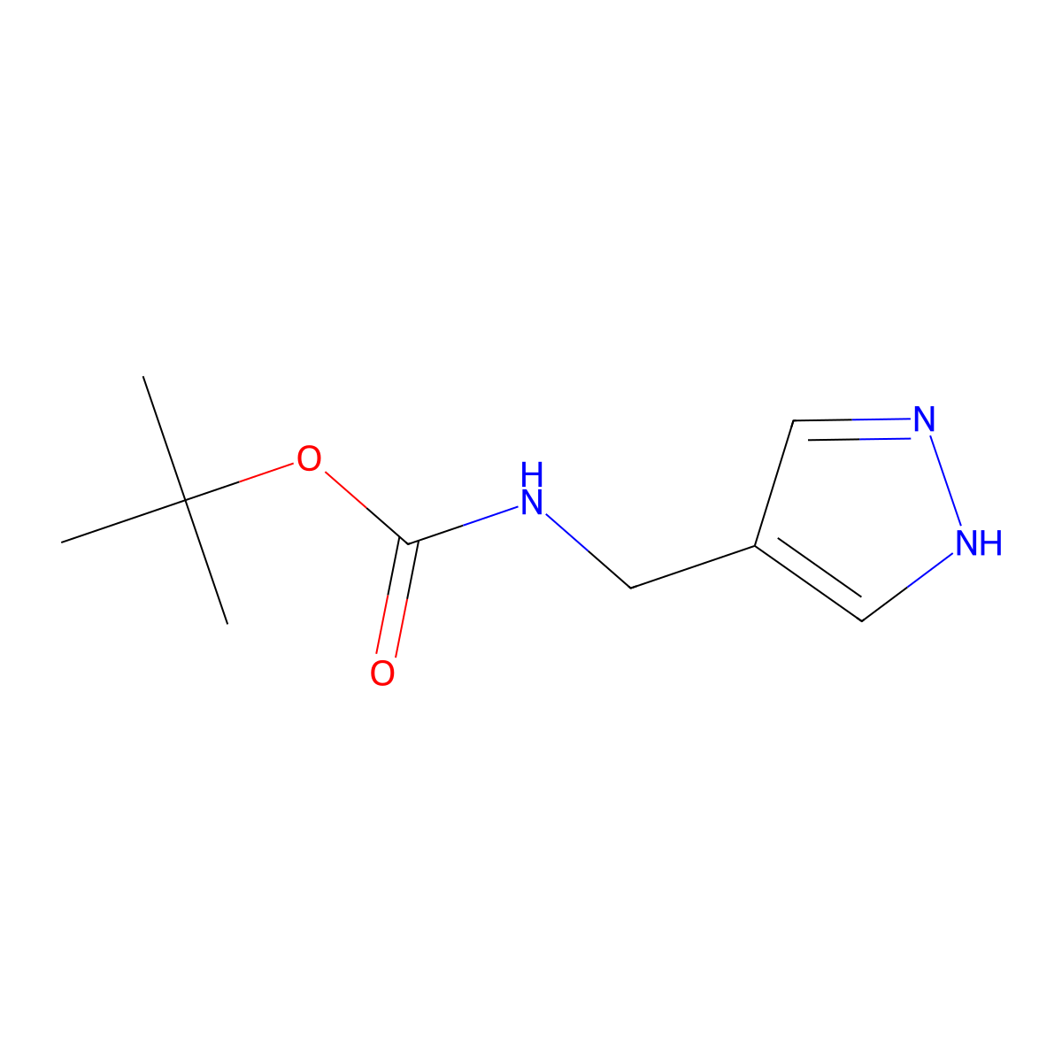 4-(Boc-aminomethyl)pyrazole molecular structure, CAS 1107620-72-3