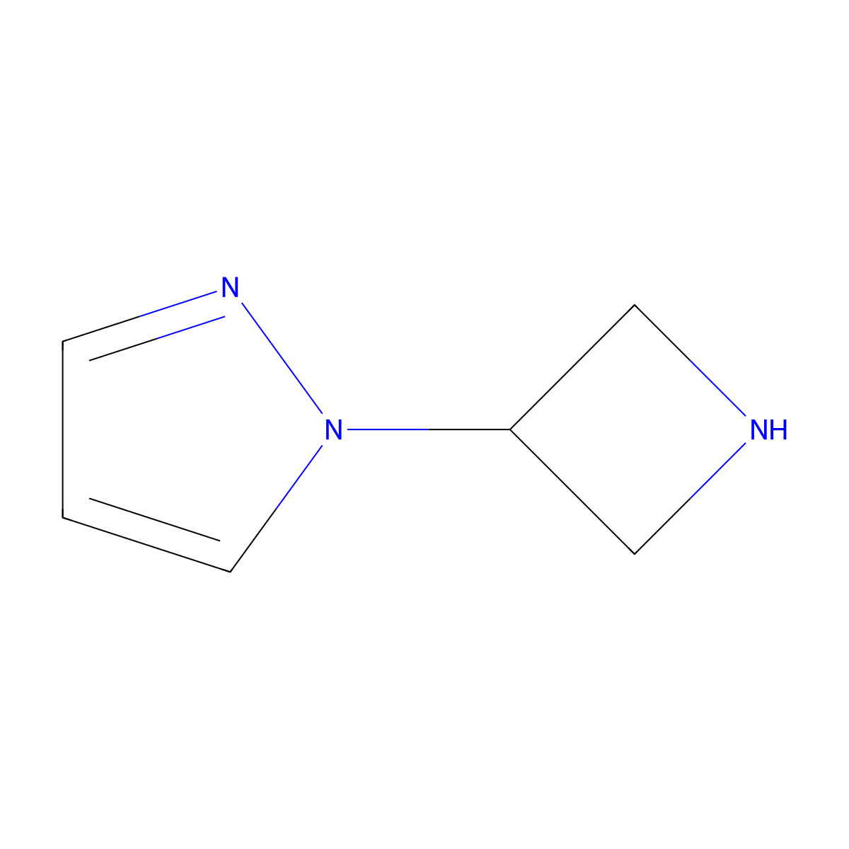 1-(Azetidin-3-yl)-1H-pyrazole molecular structure, CAS 1107627-16-6