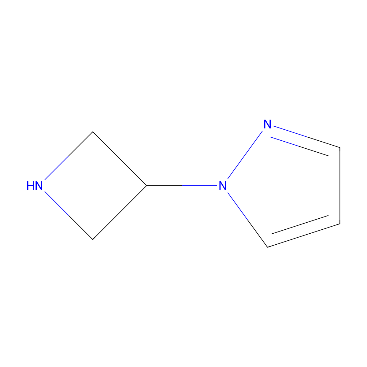 1-(Azetidin-3-yl)-1H-pyrazole molecular structure, CAS 1107627-16-6