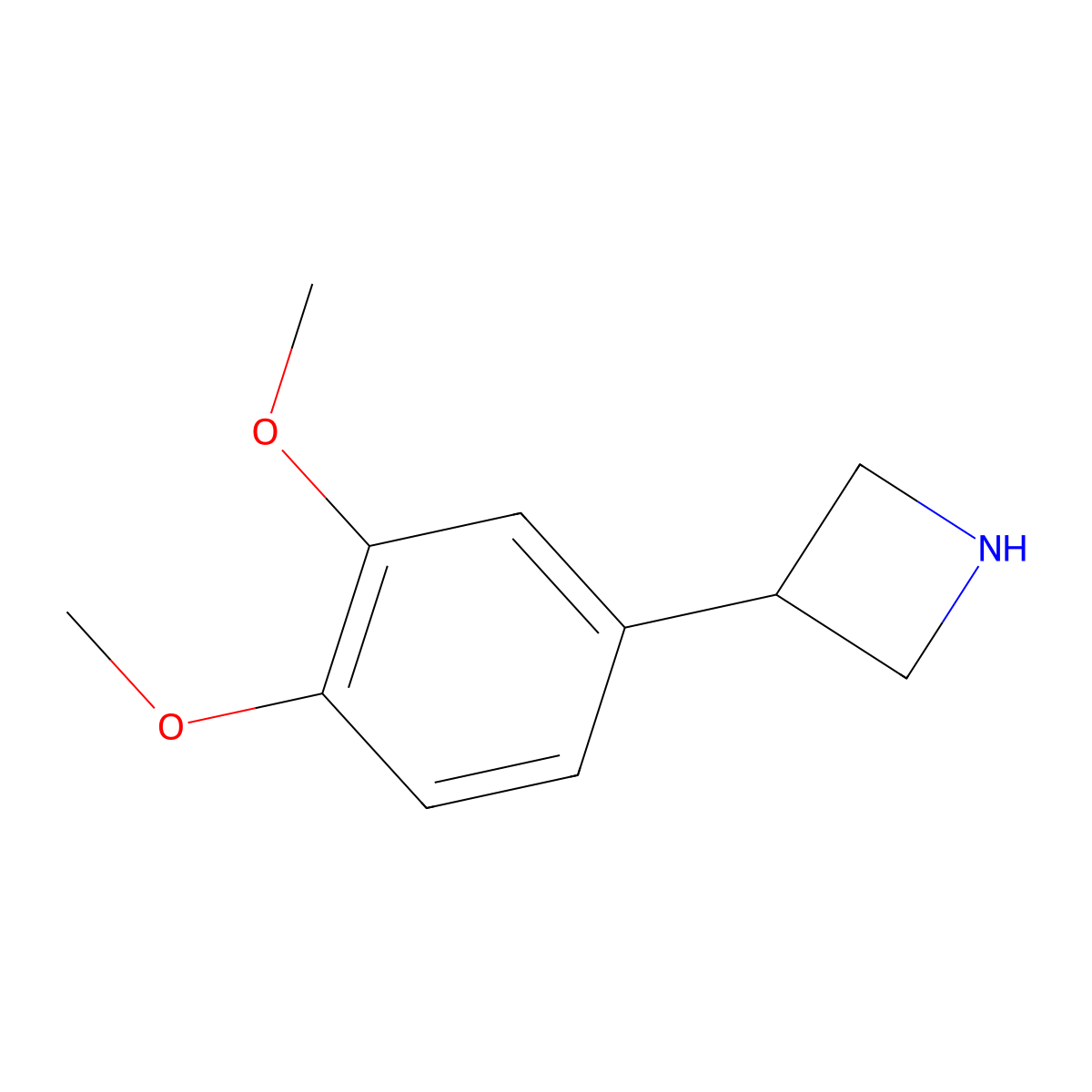 3-(3,4-Dimethoxyphenyl)azetidine molecular structure, CAS 1107627-18-8