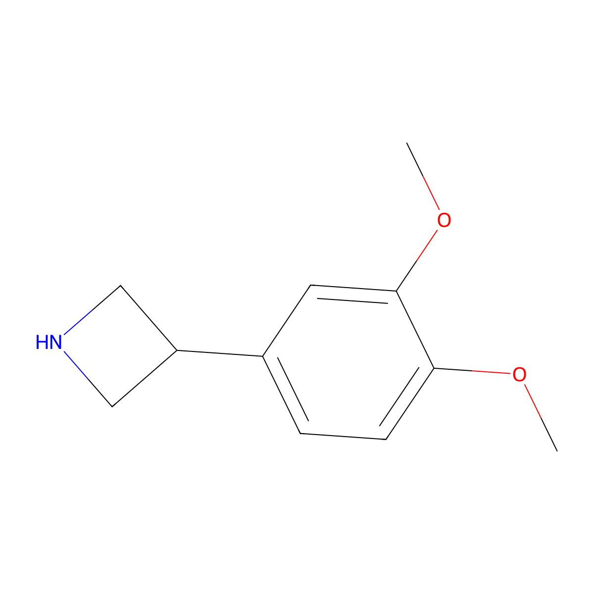 3-(3,4-Dimethoxyphenyl)azetidine molecular structure, CAS 1107627-18-8