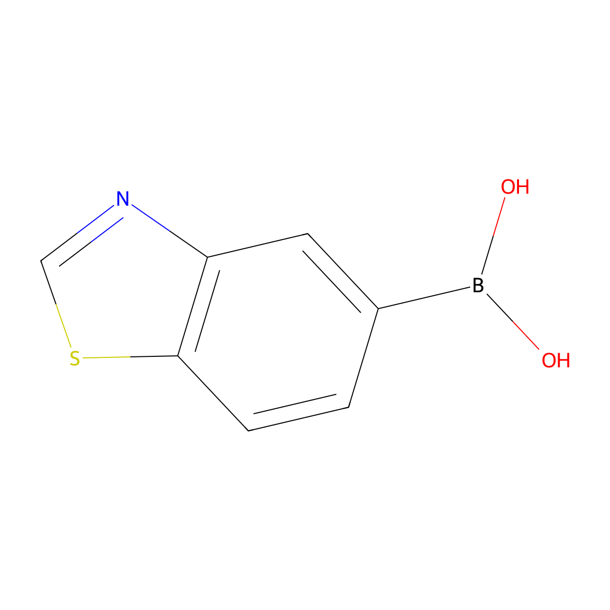 Benzo[d]thiazol-5-ylboronic acid molecular structure, CAS 1107627-20-2