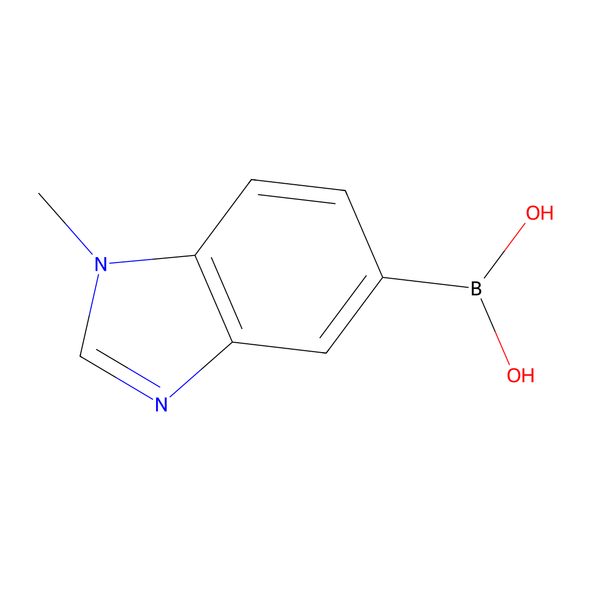 B-(1-Methyl-1H-benzimidazol-5-yl)boronic acid molecular structure, CAS 1107627-21-3