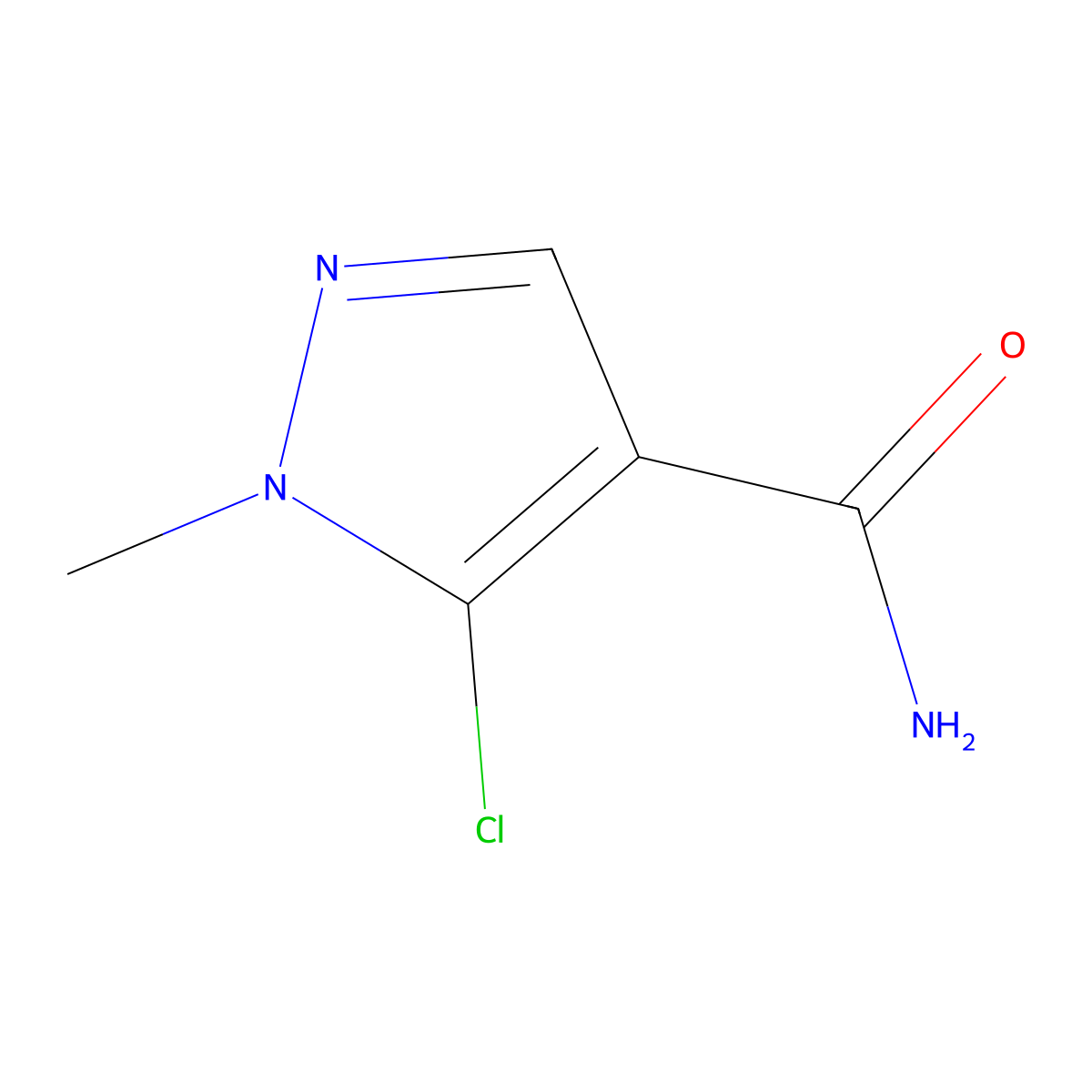5-Chloro-1-methyl-1h-pyrazole-4-carboxamide molecular structure, CAS 110763-18-3