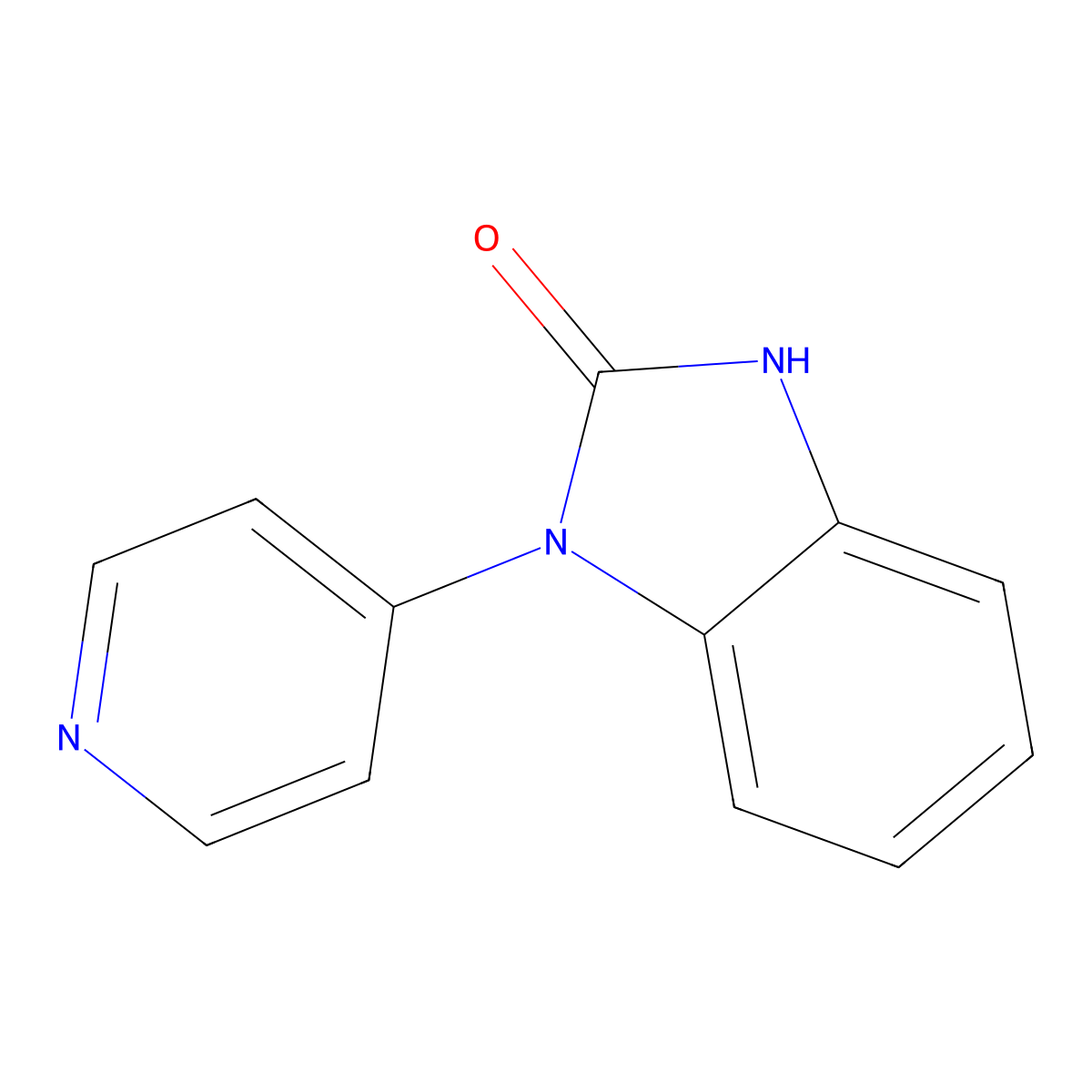 1-(pyridin-4-yl)-2,3-dihydro-1H-1,3-benzodiazol-2-one molecular structure, CAS 110763-56-9