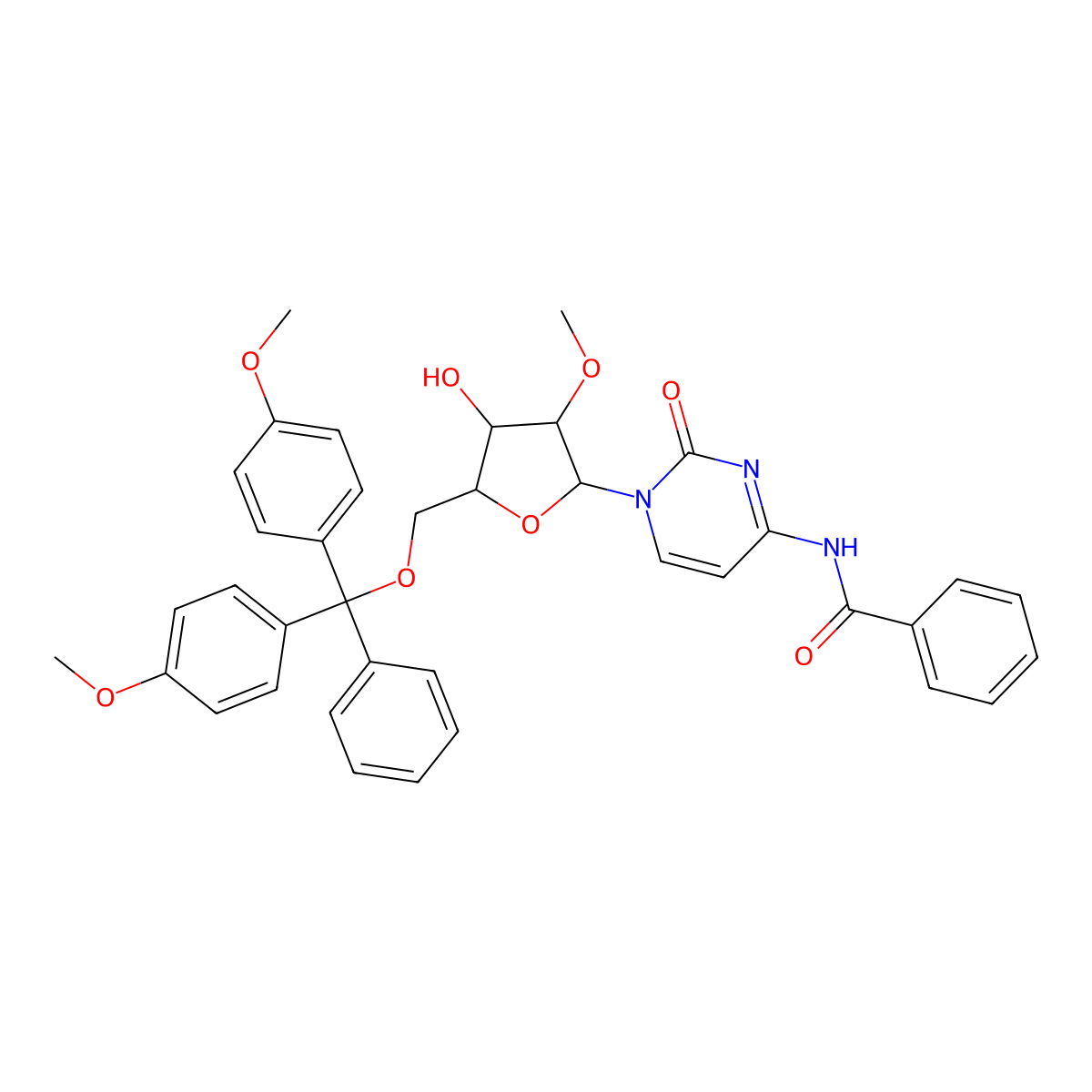 DMT-2'-OMe-Bz-C molecular structure, CAS 110764-74-4
