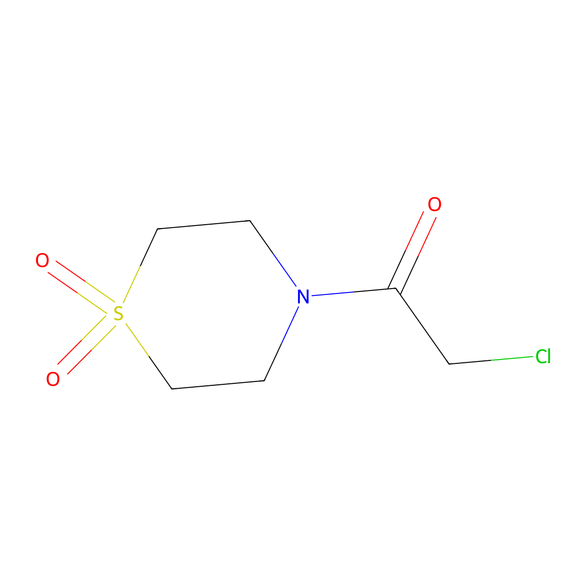 4-(2-Chloroacetyl)-1-thiomorpholine-1,1-dione molecular structure, CAS 1107645-55-5