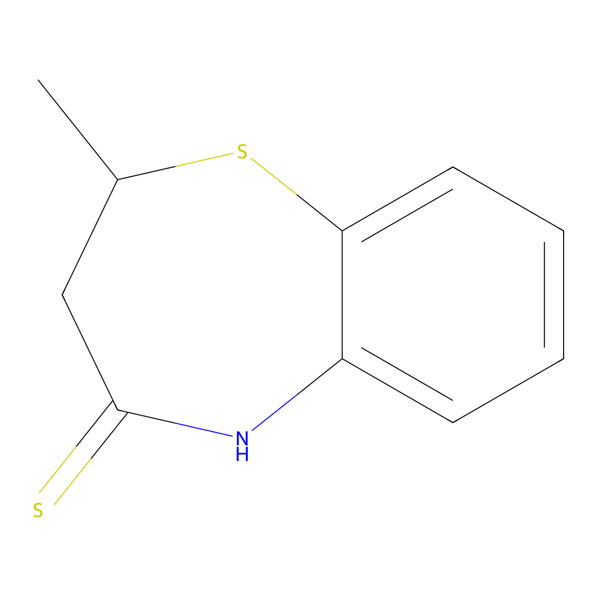 2-methyl-2,3-dihydro-5H-benzo[b][1,4]thiazepine-4-thione molecular structure, CAS 110766-80-8