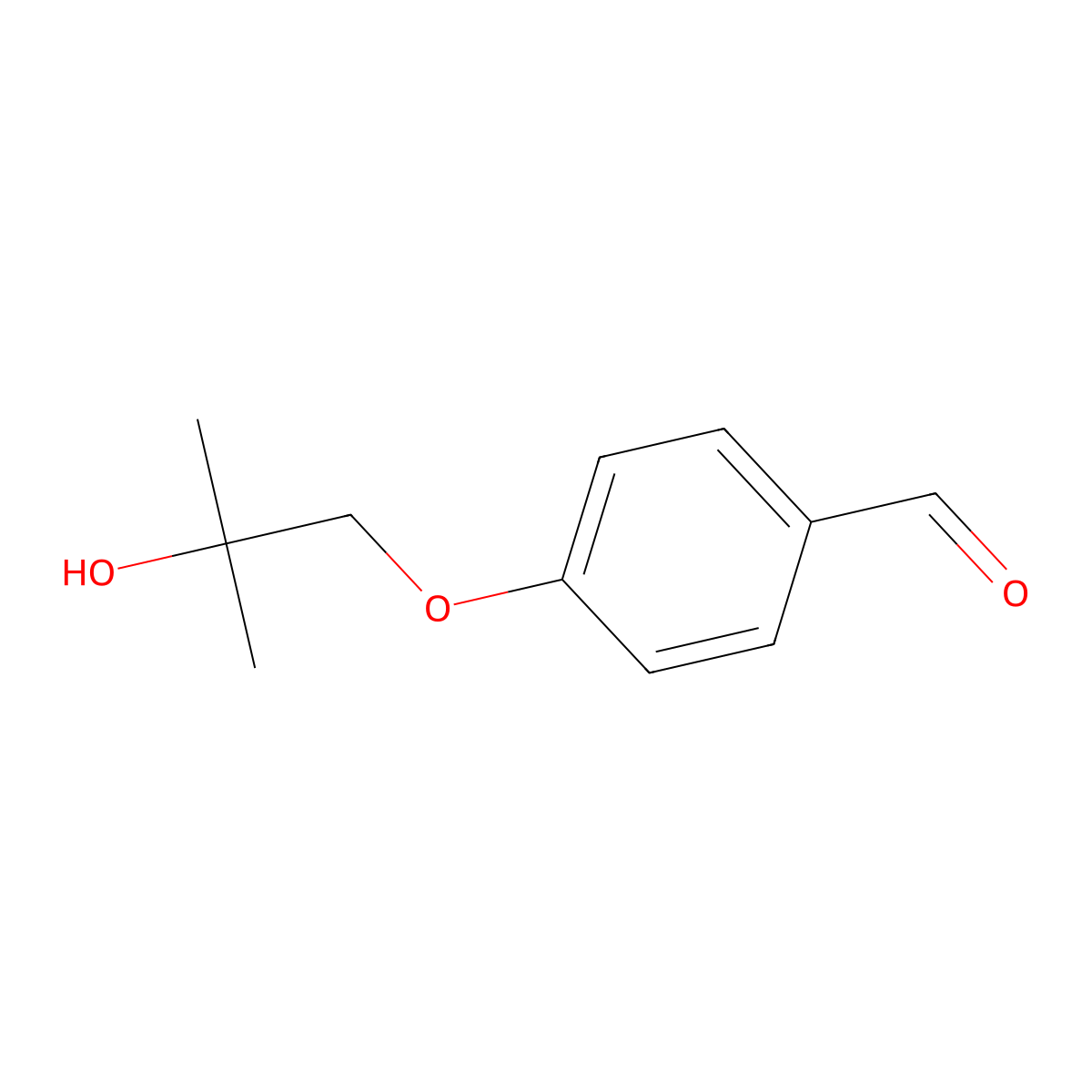 4-(2-Hydroxy-2-methylpropoxy)benzaldehyde molecular structure, CAS 1107662-91-8