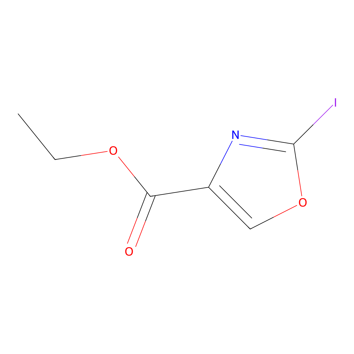 Ethyl 2-iodooxazole-4-carboxylate molecular structure, CAS 1107663-03-5