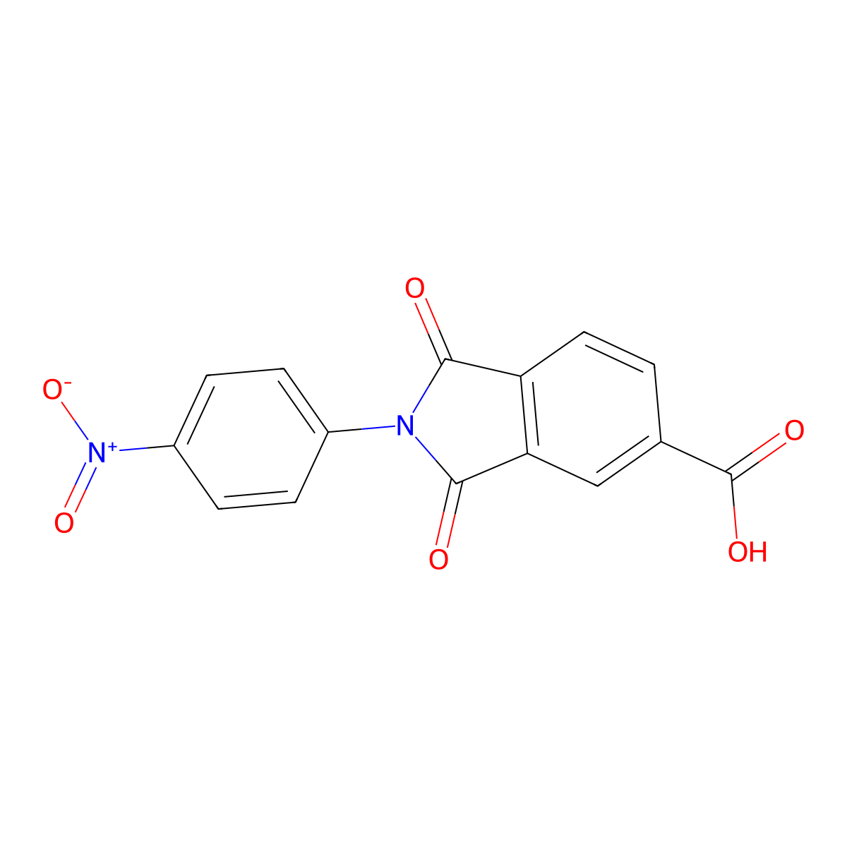 2-(4-Nitrophenyl)-1,3-dioxoisoindoline-5-carboxylic acid molecular structure, CAS 110768-20-2