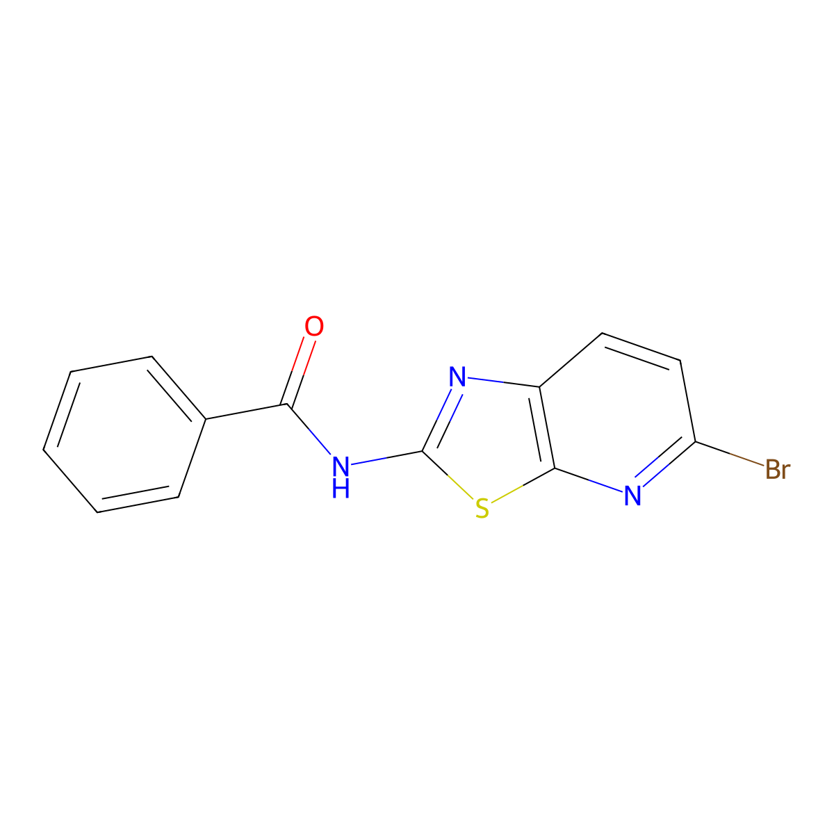 2-Benzamido-5-bromo-[1,3]thiazolo[5,4-b]pyridine molecular structure, CAS 1107694-72-3
