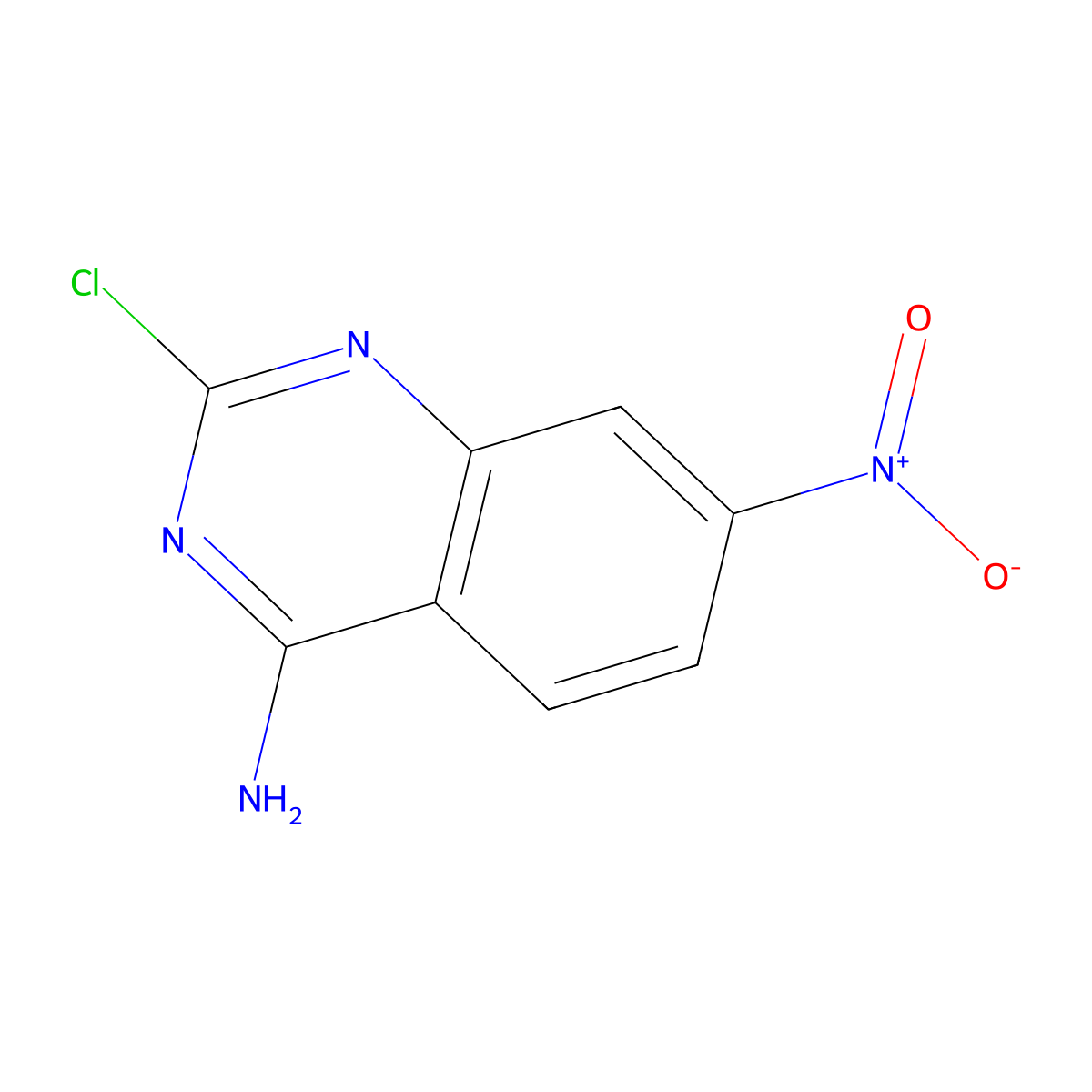2-Chloro-7-nitroquinazolin-4-amine molecular structure, CAS 1107694-81-4