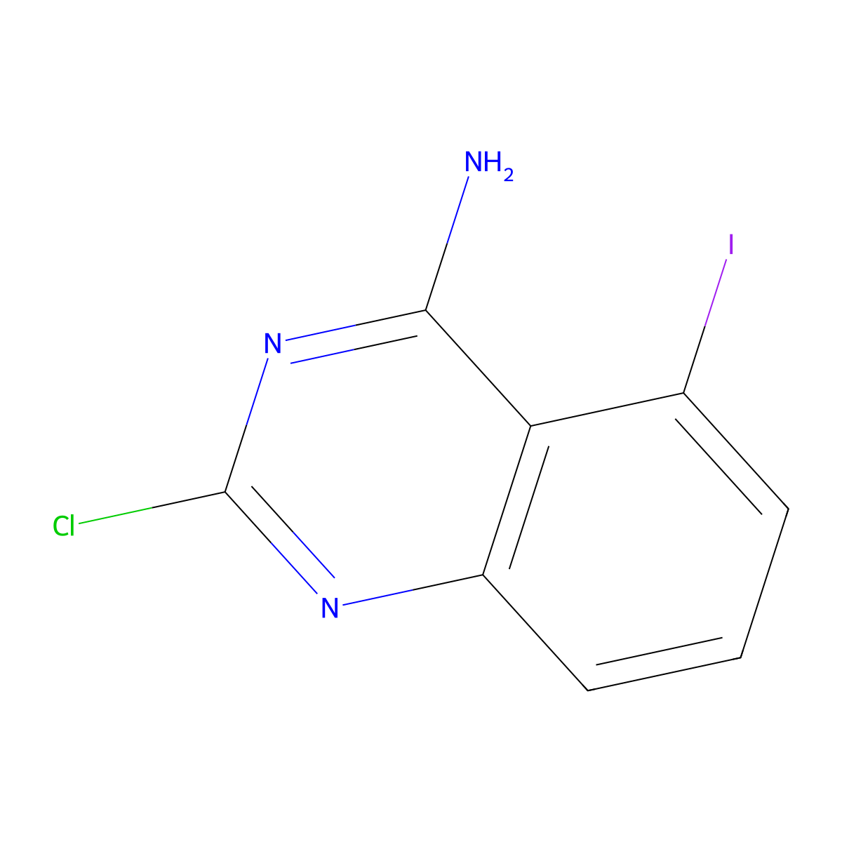 2-Chloro-5-iodoquinazolin-4-amine molecular structure, CAS 1107694-85-8