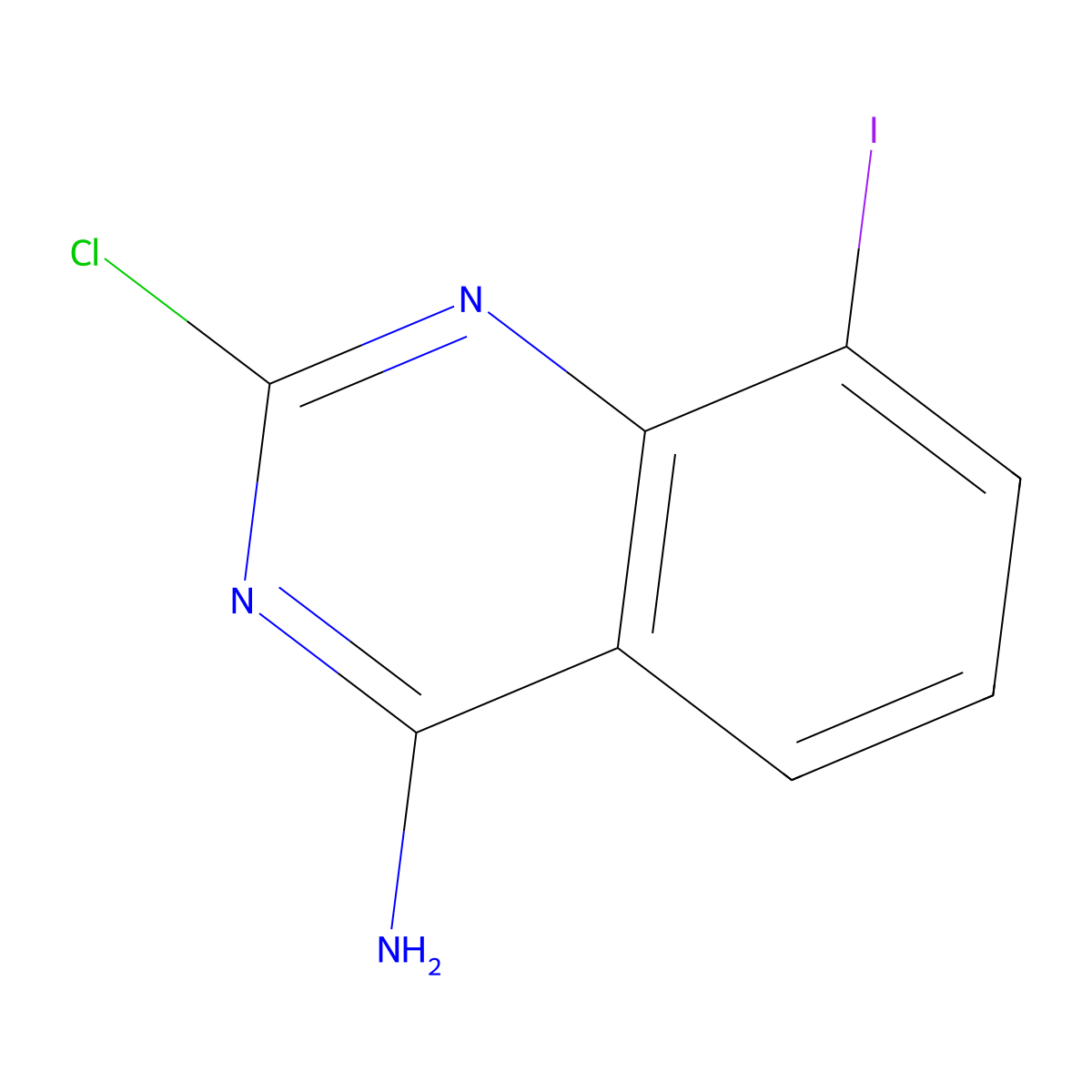2-Chloro-8-iodoquinazolin-4-amine molecular structure, CAS 1107694-87-0