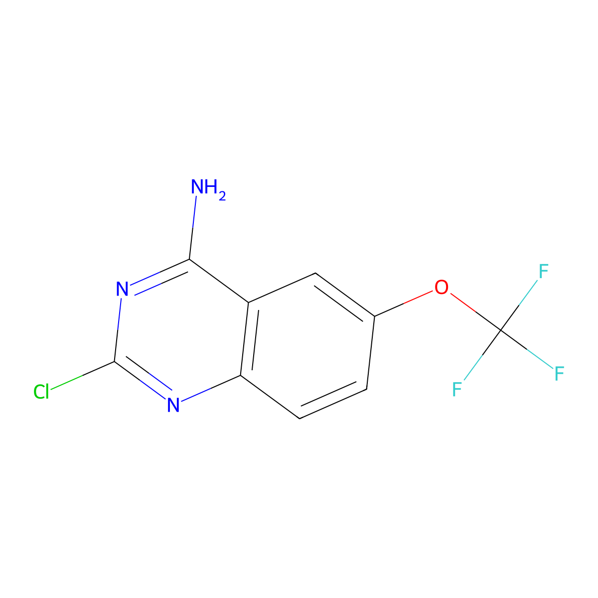 2-Chloro-4-Amino-6-(Trifluoromethoxy)quinazoline molecular structure, CAS 1107694-89-2