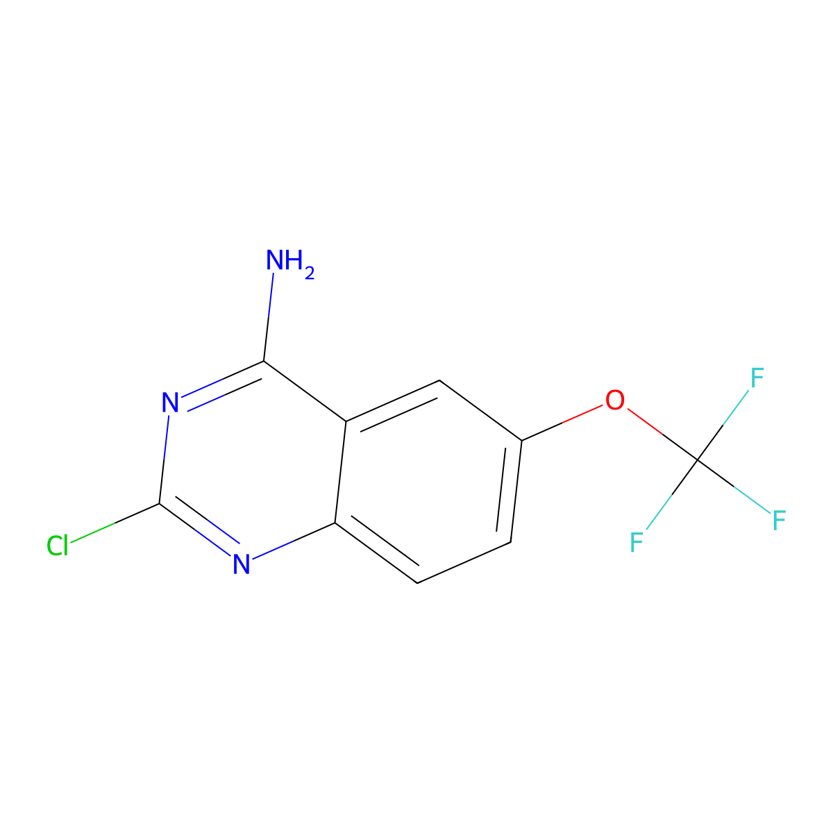 2-Chloro-4-Amino-6-(Trifluoromethoxy)quinazoline molecular structure, CAS 1107694-89-2