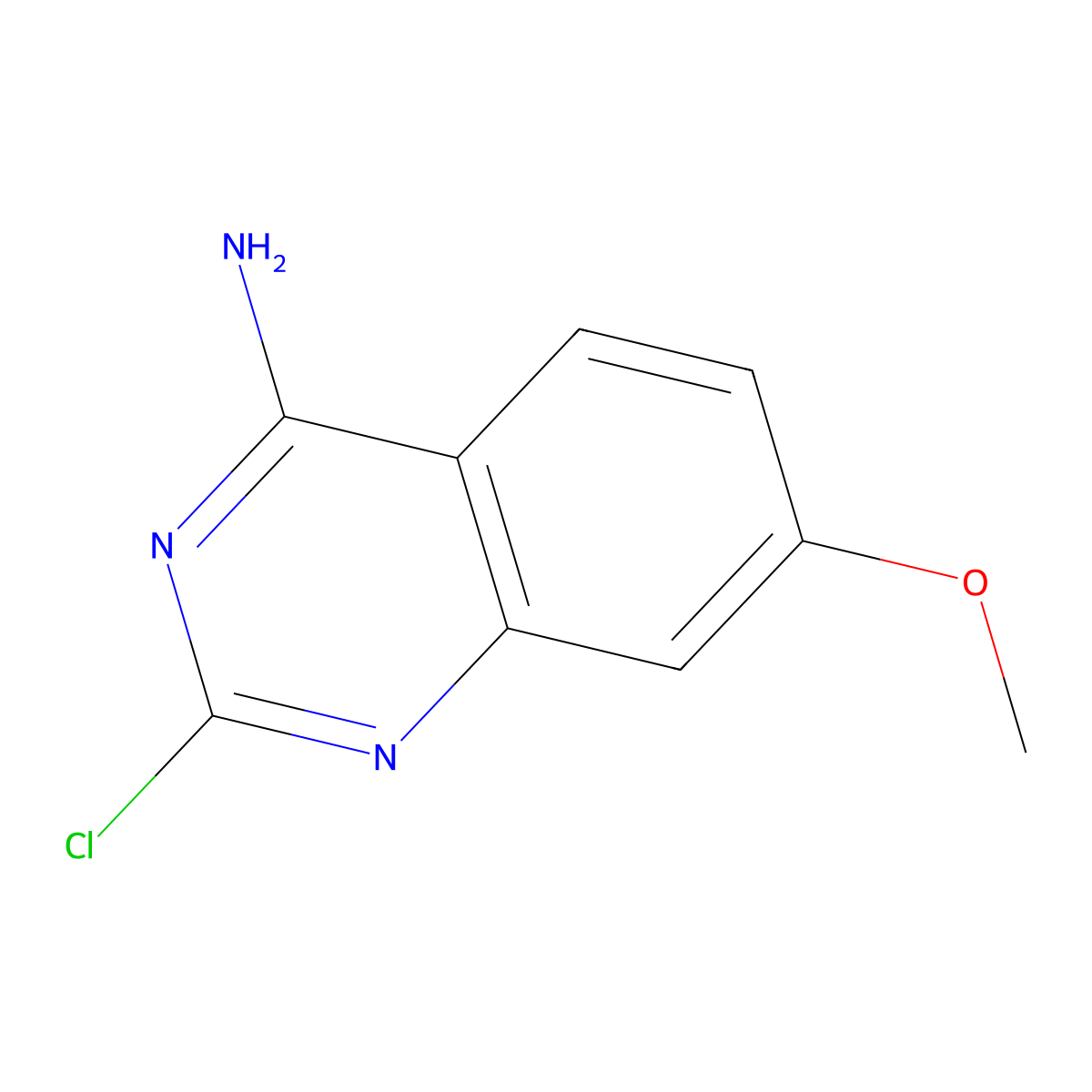 2-Chloro-7-methoxyquinazolin-4-amine molecular structure, CAS 1107694-98-3