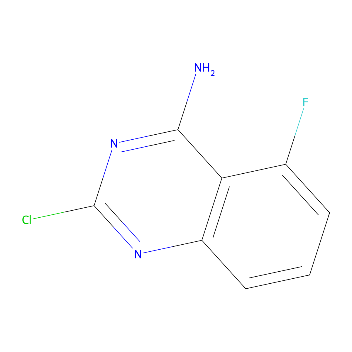 2-Chloro-5-fluoroquinazolin-4-amine molecular structure, CAS 1107695-00-0