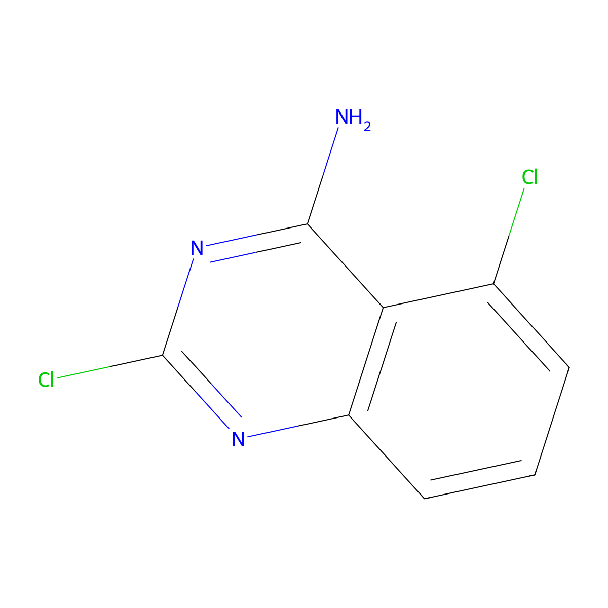 4-Amino-2,5-dichloroquinazoline molecular structure, CAS 1107695-06-6