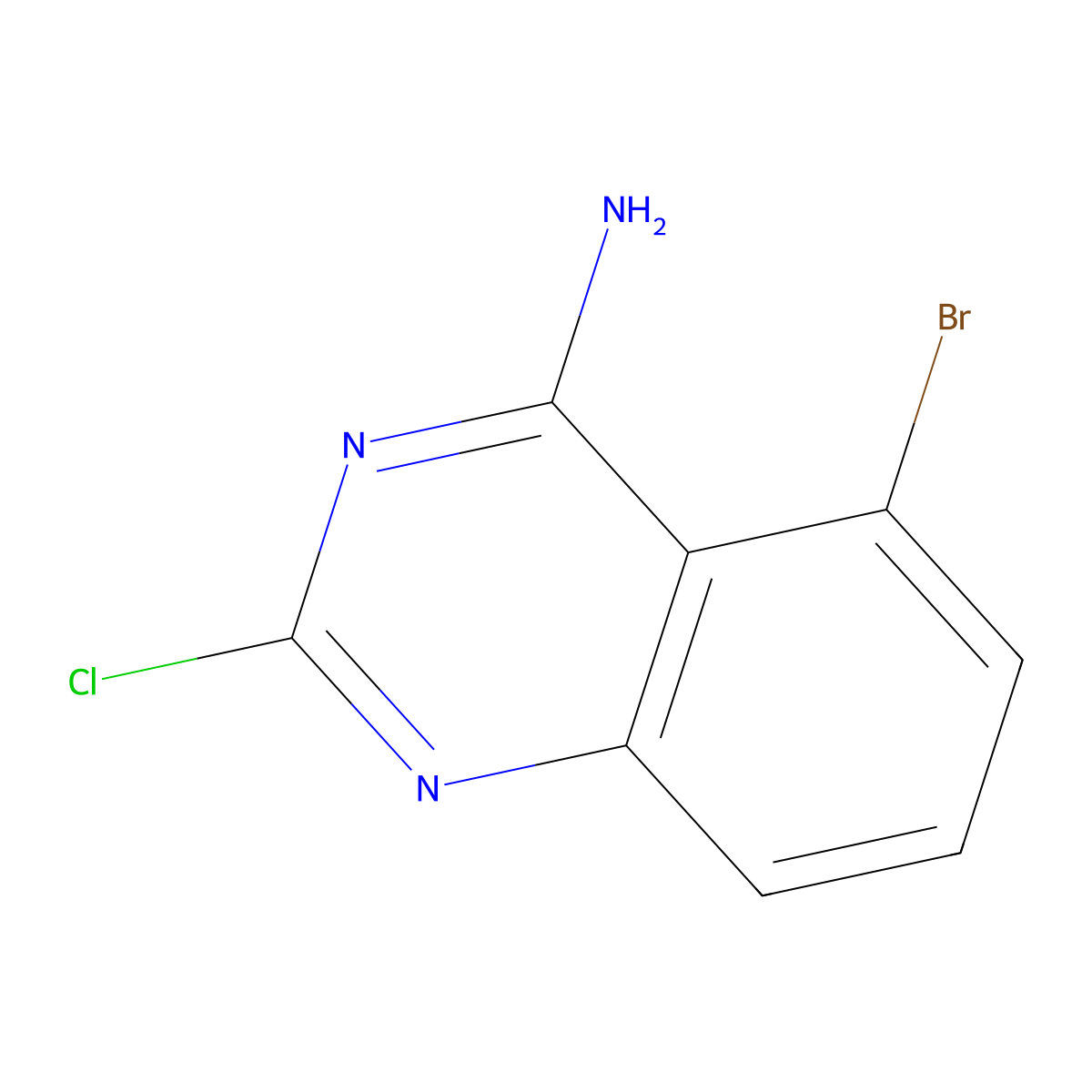 5-Bromo-2-chloroquinazolin-4-amine molecular structure, CAS 1107695-10-2