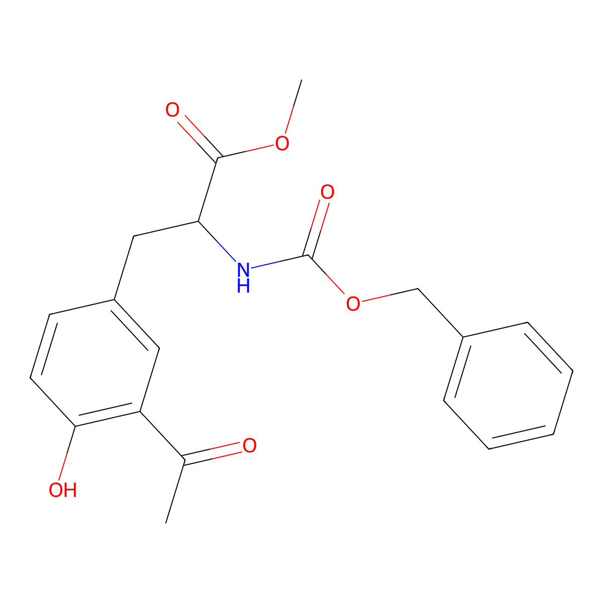 3-Acetyl-N-benzyloxycarbonyl-L-tyrosine Methyl Ester molecular structure, CAS 110774-03-3