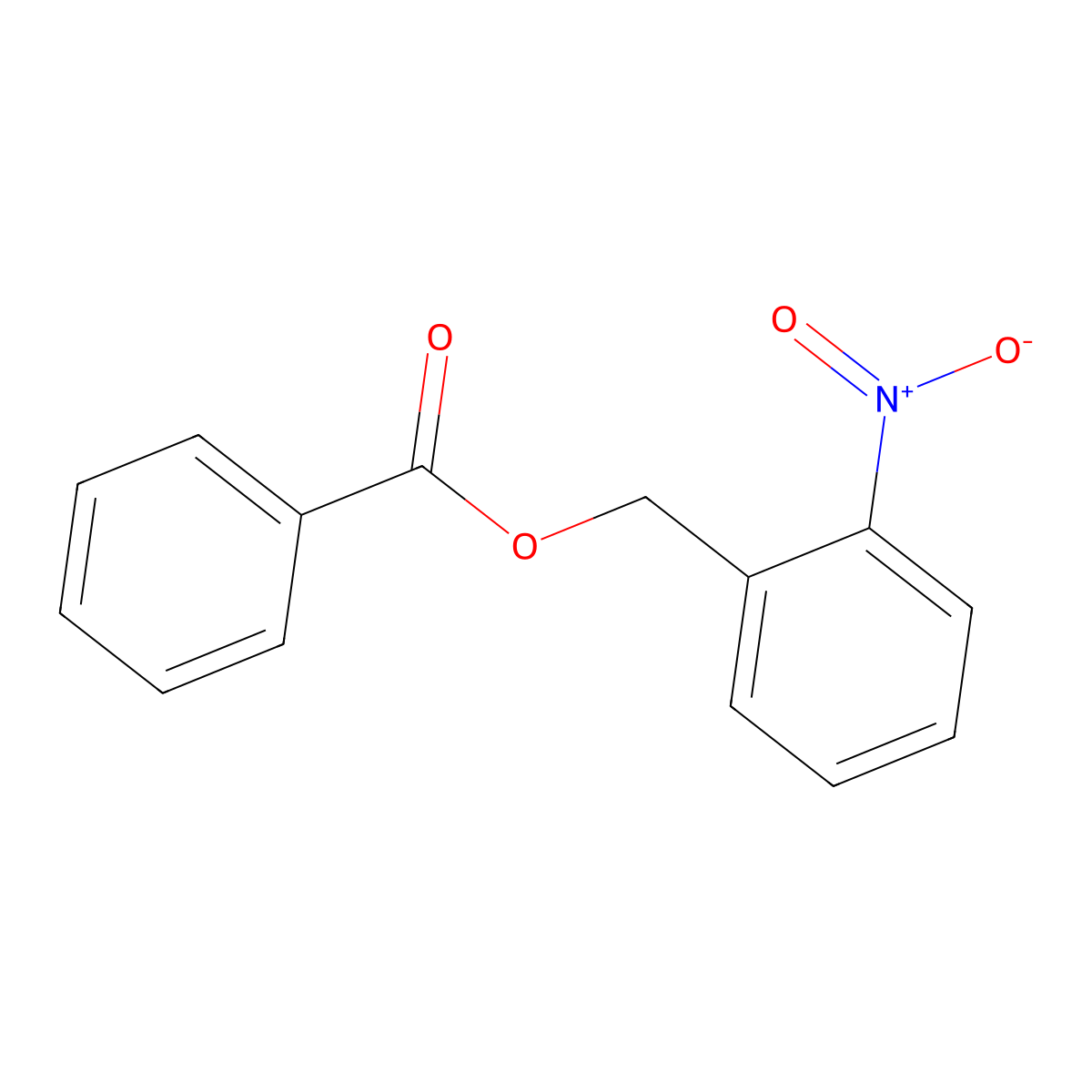 o-Nitrobenzylbenzoate molecular structure, CAS 110786-18-0