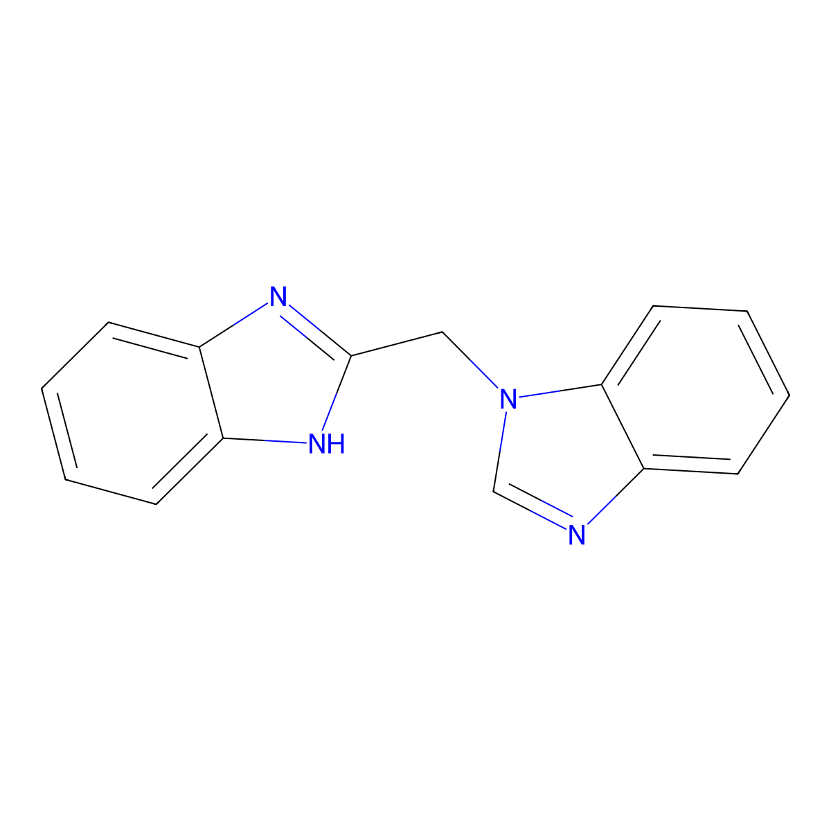 1-(1H-benzimidazol-2-ylmethyl)-1H-benzimidazole molecular structure, CAS 110789-36-1