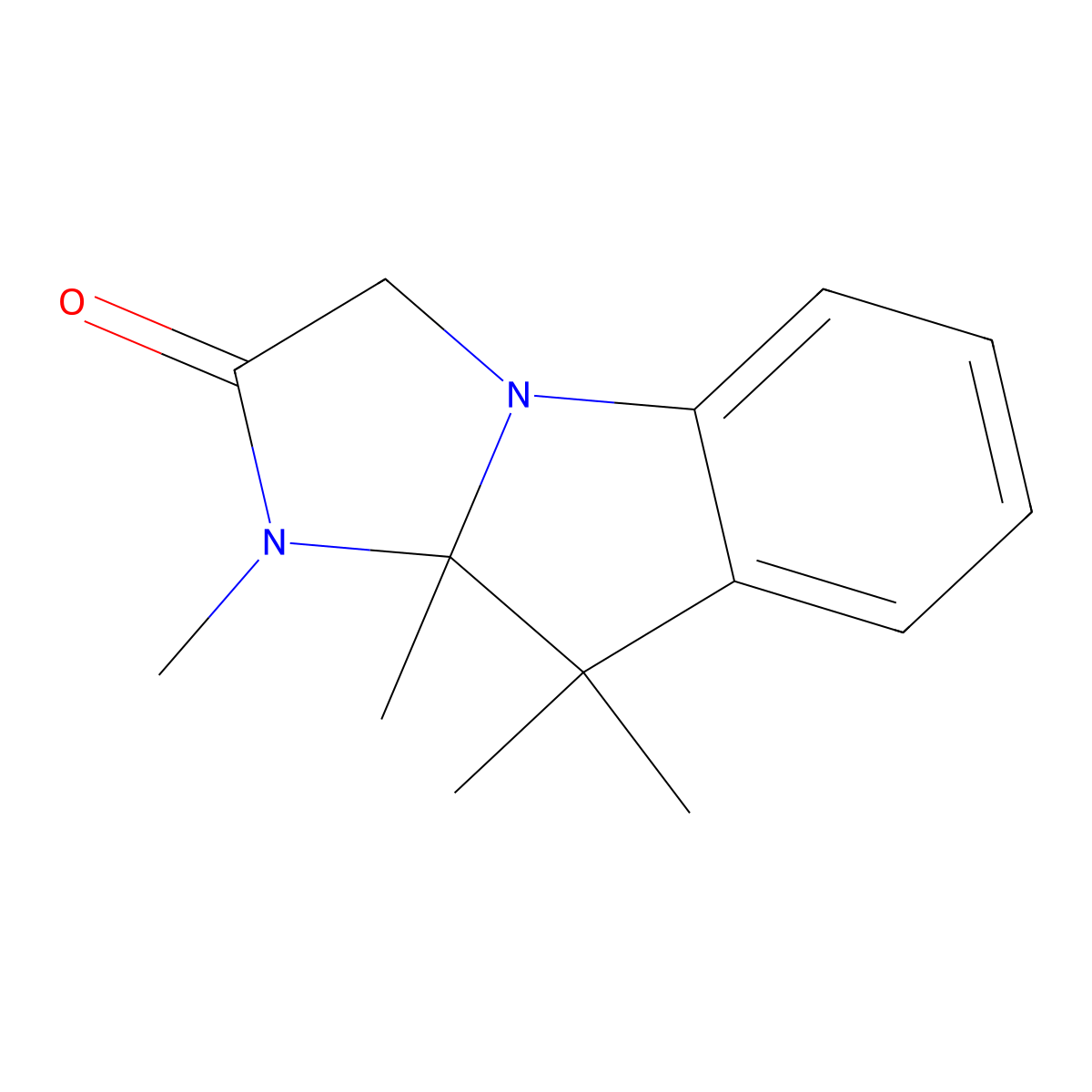 3,3a,4,4-tetramethyl-1H-imidazo[1,2-a]indol-2-one molecular structure, CAS 110789-43-0