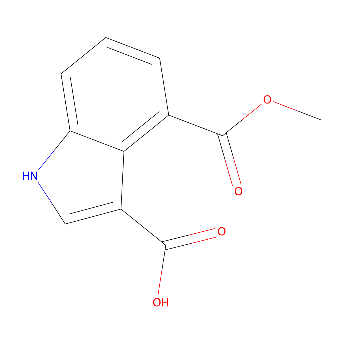 4-Methyl 1H-indole-3,4-dicarboxylate molecular structure, CAS 110811-32-0