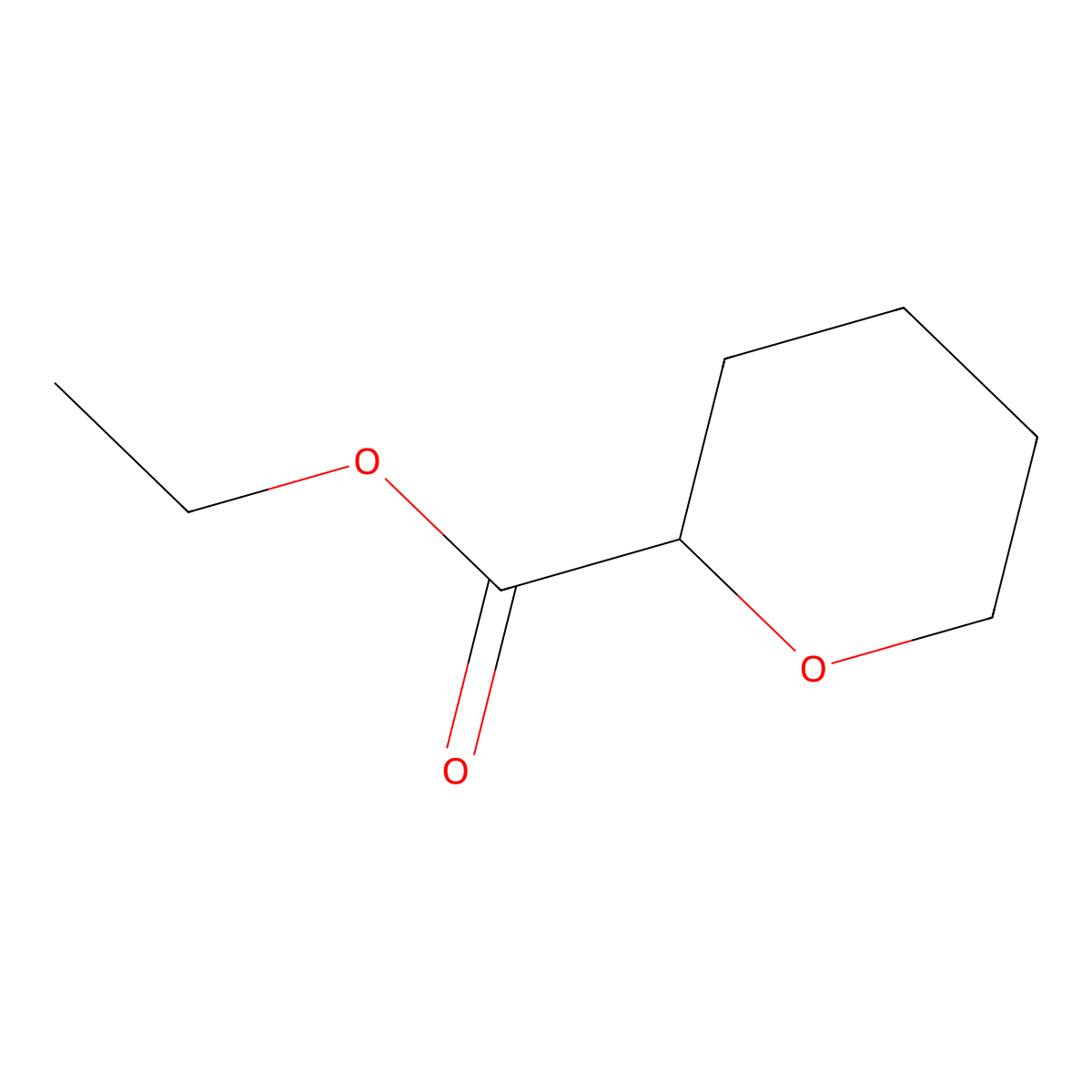 ethyl tetrahydro-2H-pyran-2-carboxylate molecular structure, CAS 110811-34-2