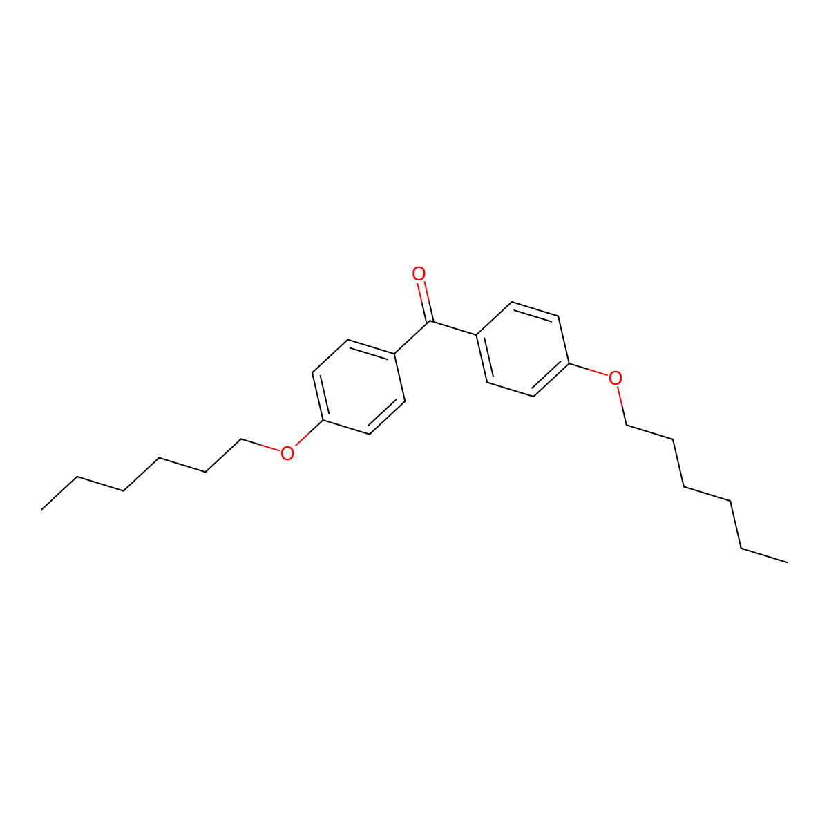 Bis(4-(hexyloxy)phenyl)methanone molecular structure, CAS 1108157-34-1