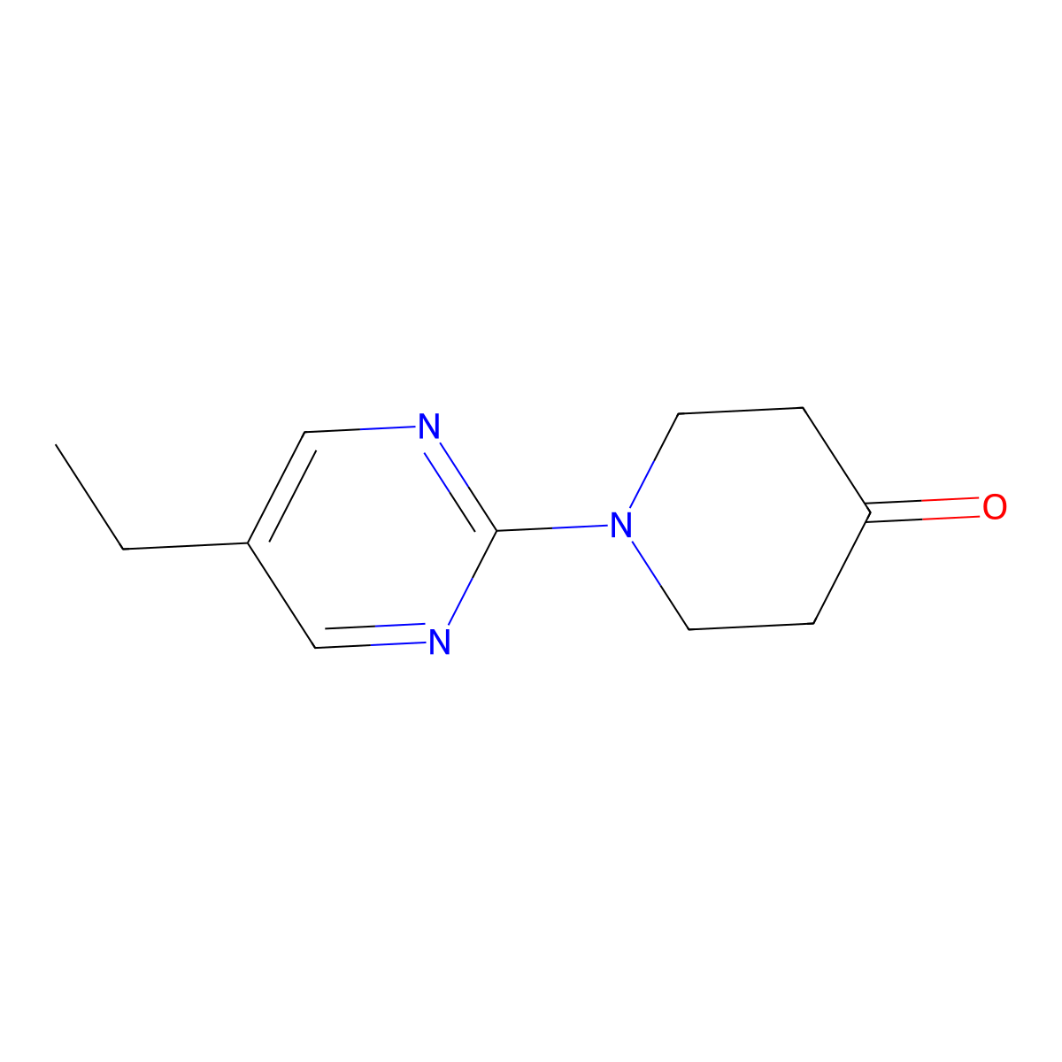 1-(5-Ethylpyrimidin-2-yl)piperidin-4-one molecular structure, CAS 1108164-33-5