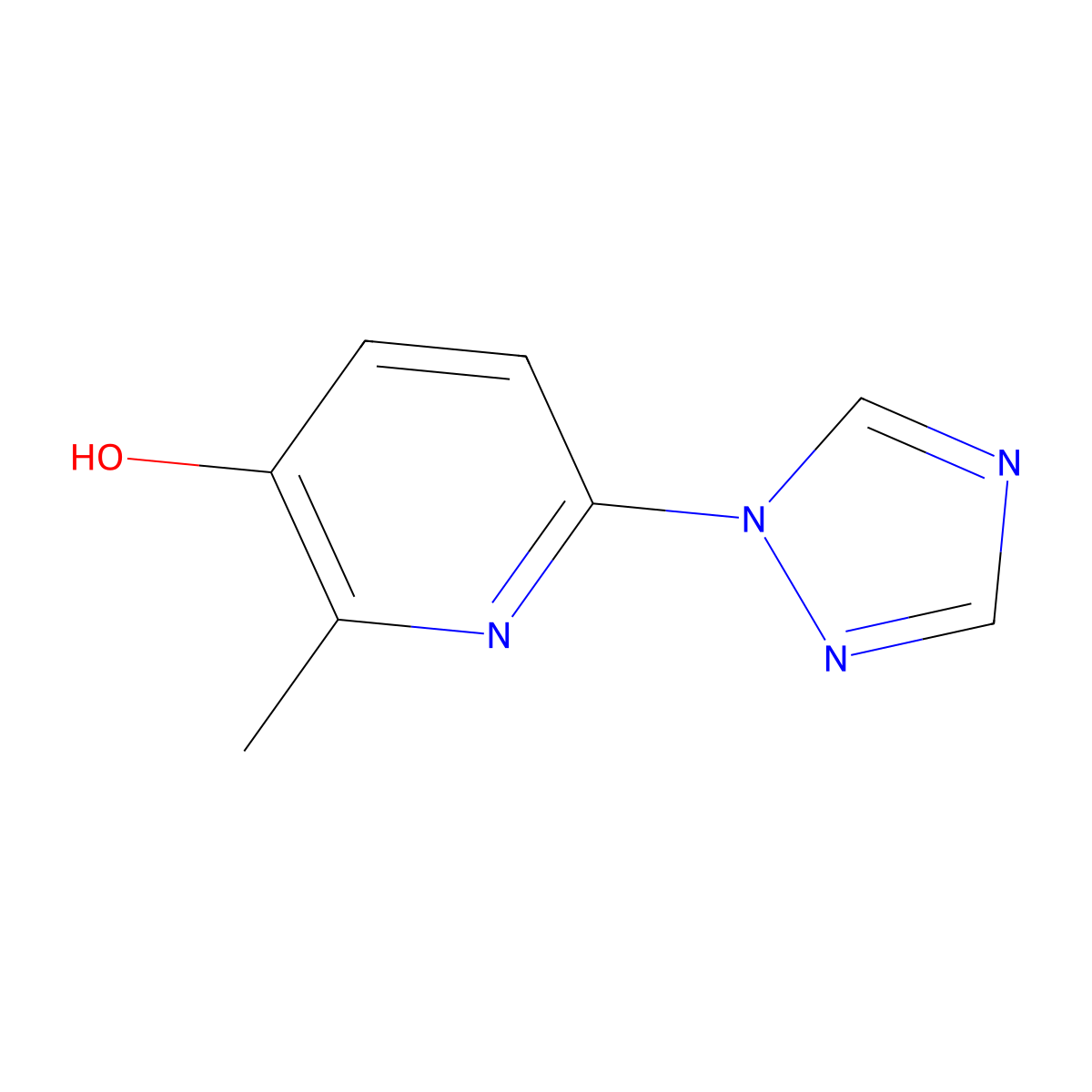 2-Methyl-6-(1h-1,2,4-triazol-1-yl)pyridin-3-ol molecular structure, CAS 1108165-14-5