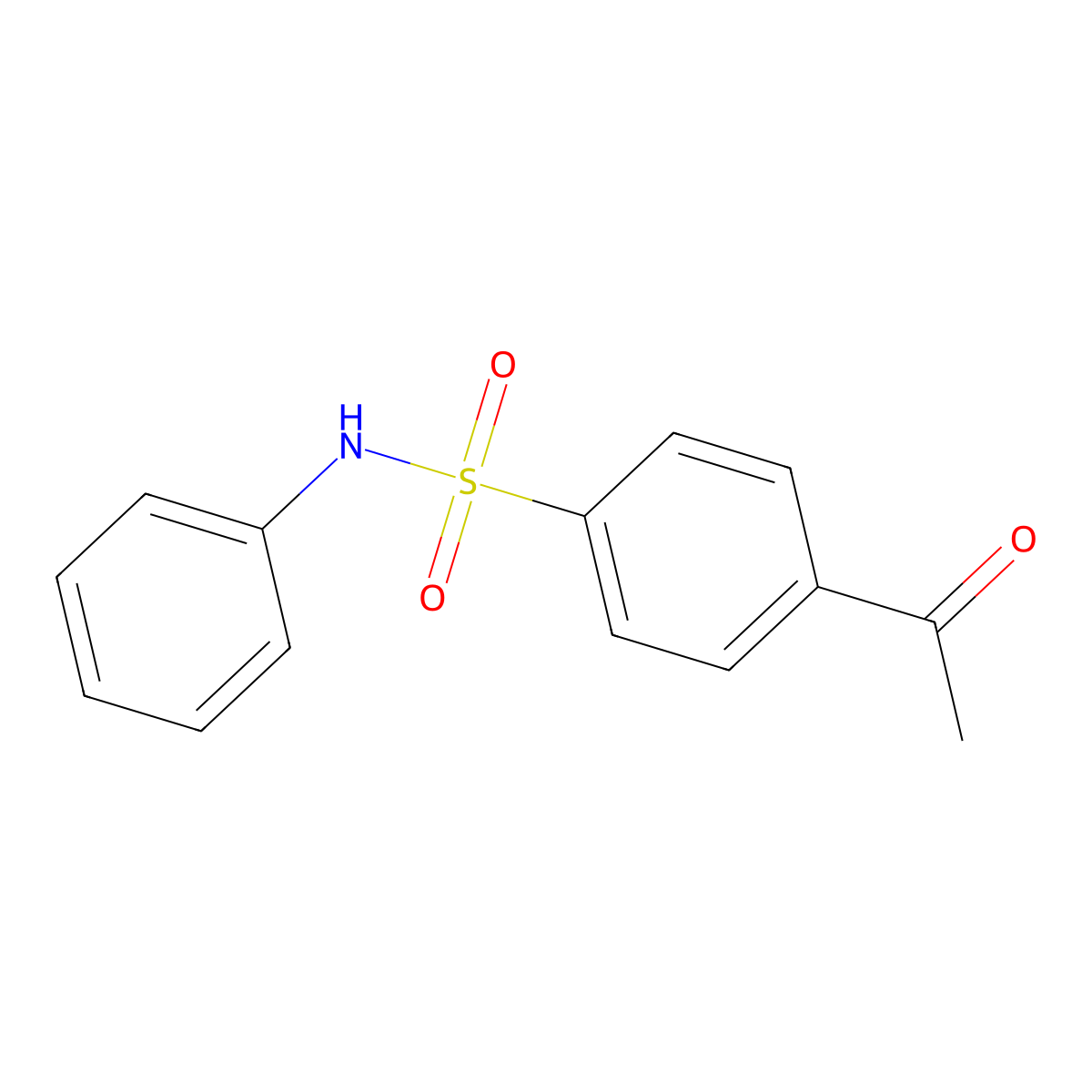 4-acetyl-N-phenylbenzenesulfonamide molecular structure, CAS 110820-13-8