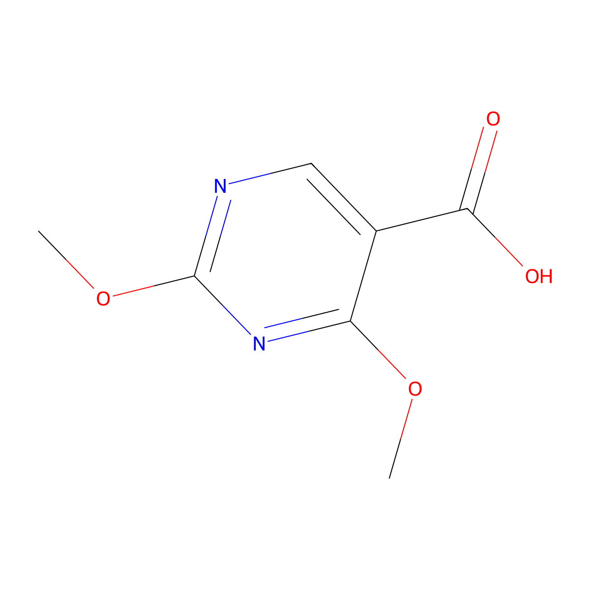 2,4-Dimethoxypyrimidine-5-carboxylic acid molecular structure, CAS 110821-07-3