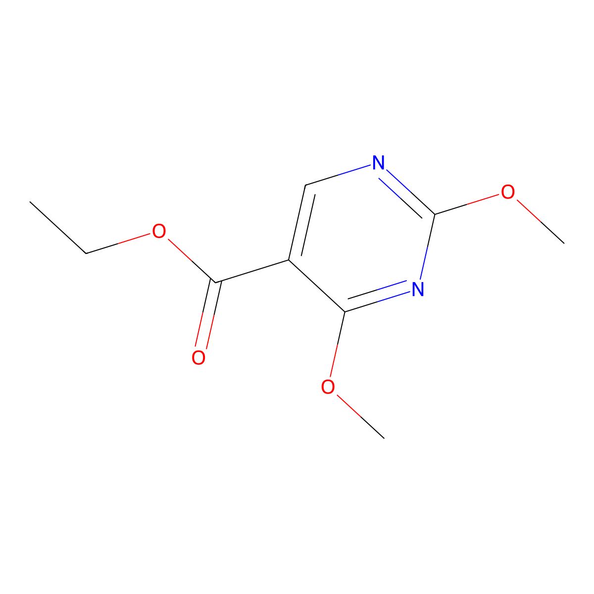Ethyl 2,4-dimethoxypyrimidine-5-carboxylate molecular structure, CAS 110821-08-4