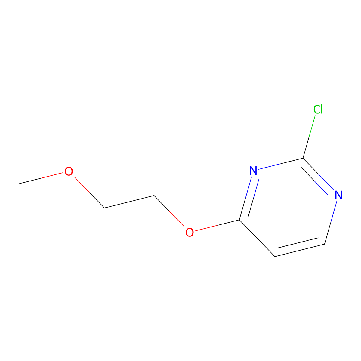 2-Chloro-4-(2-methoxyethoxy)pyrimidine molecular structure, CAS 110821-12-0