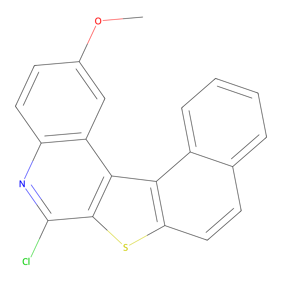 6-Chloro-2-methoxynaphtho[1',2':4,5]thieno[2,3-c]quinoline molecular structure, CAS 110821-89-1