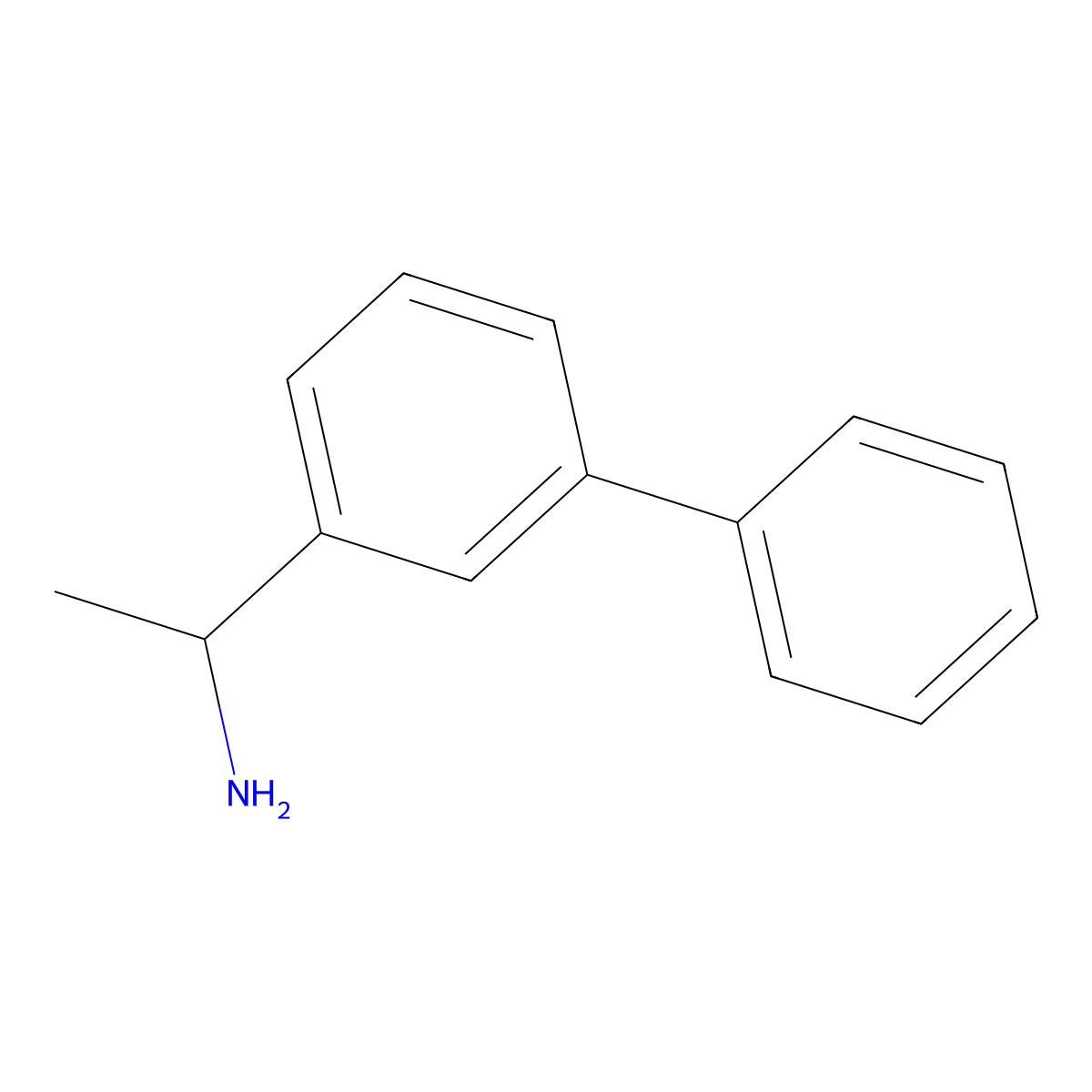 1-(3-Phenylphenyl)ethan-1-amine molecular structure, CAS 110826-97-6