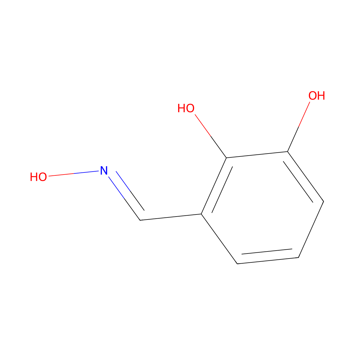 2,3-Dihydroxybenzaldehyde oxime molecular structure, CAS 110827-84-4