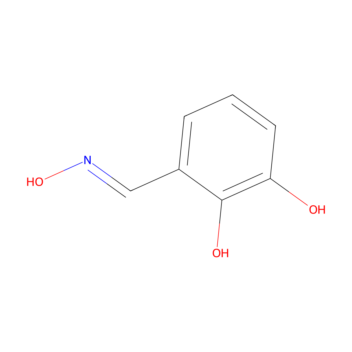 2,3-Dihydroxybenzaldehyde oxime molecular structure, CAS 110827-84-4