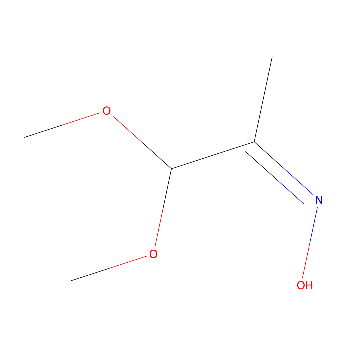 2-Propanone, 1,1-dimethoxy-, oxime molecular structure, CAS 110828-79-0
