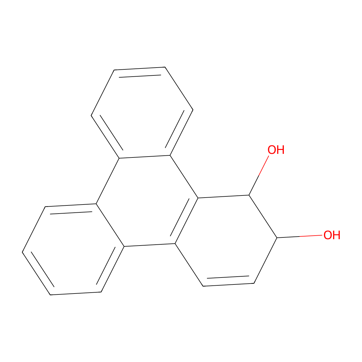(1R,2R)-1,2-dihydrotriphenylene-1,2-diol molecular structure, CAS 110835-84-2