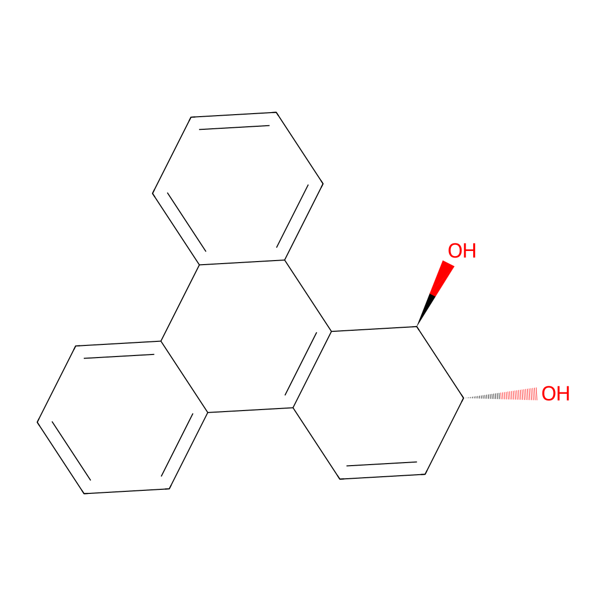 (1R,2R)-1,2-dihydrotriphenylene-1,2-diol molecular structure, CAS 110835-84-2