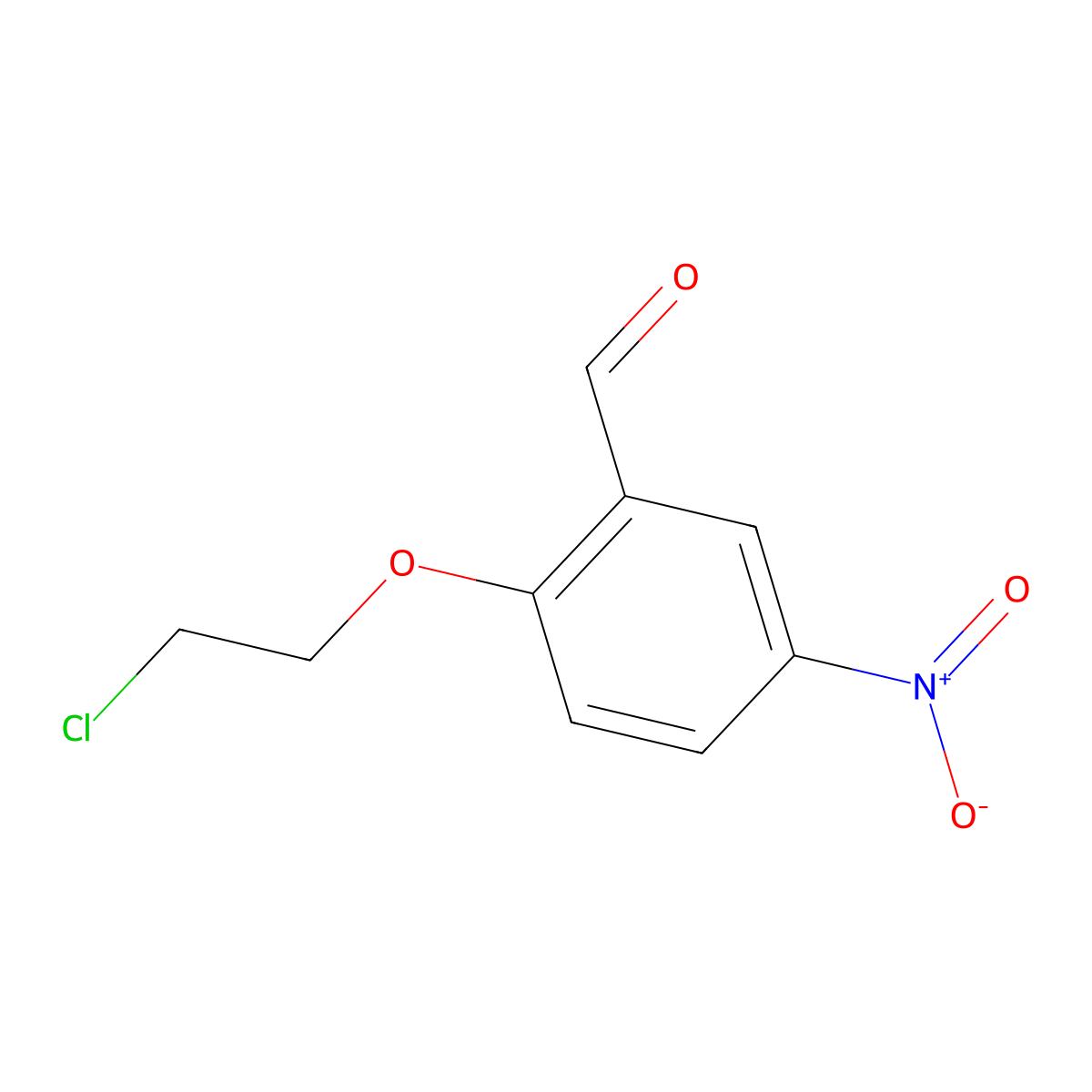 2-(2-Chloroethoxy)-5-nitrobenzaldehyde molecular structure, CAS 110837-53-1