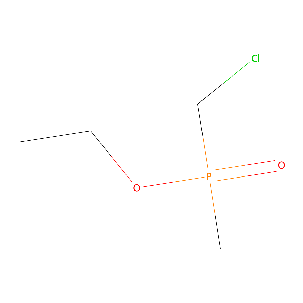 Ethyl (chloromethyl)(methyl)phosphinate molecular structure, CAS 110838-42-1