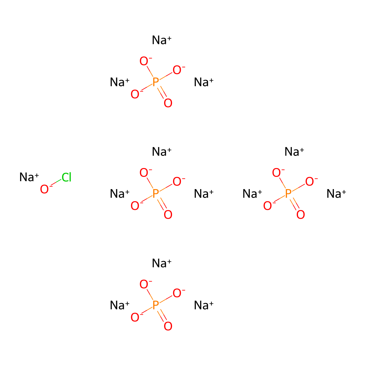 Chlorinated Trisodium Phosphate molecular structure, CAS 11084-85-8